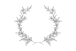 Elegant Leaf Wreath Embroidery Design