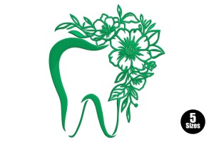 Floral Tooth Machine Embroidery Design