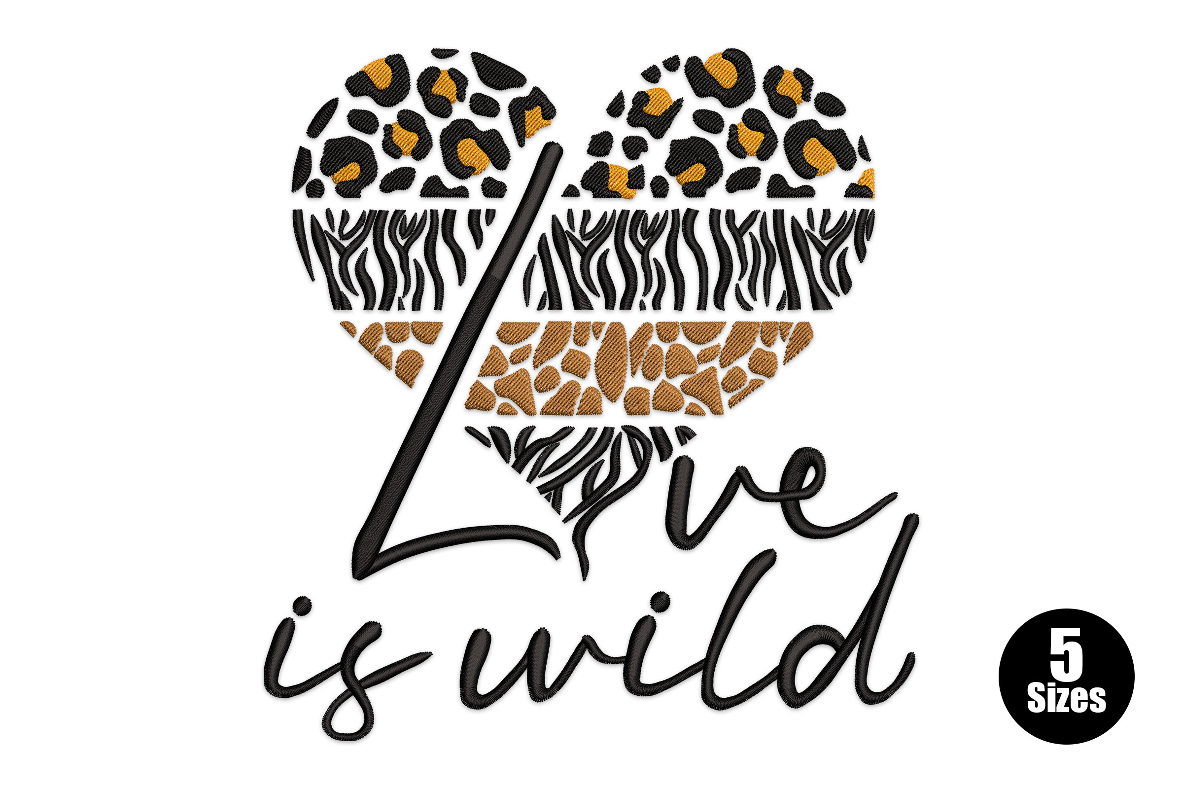 Free Love Is Wild Embroidery Design