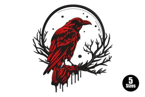 Free Raven Machine Embroidery Design