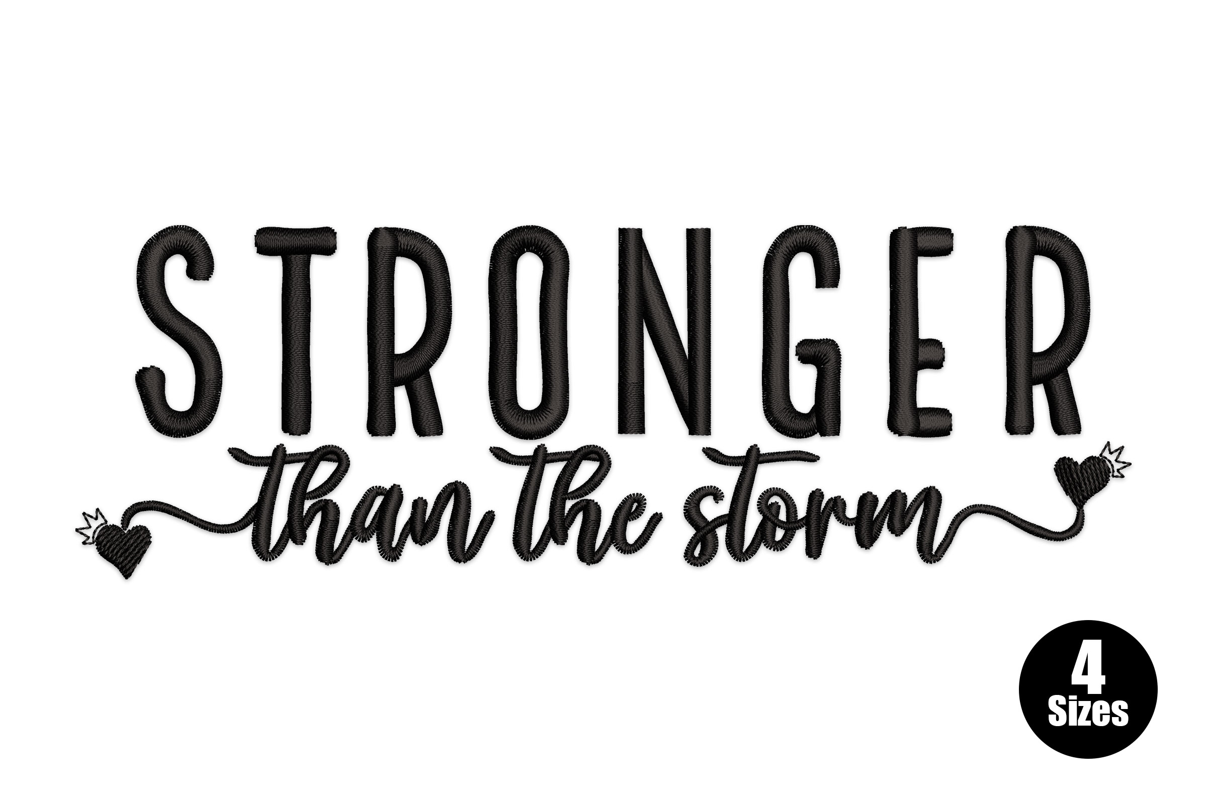 Free Stronger Than the Storm Machine Embroidery Design