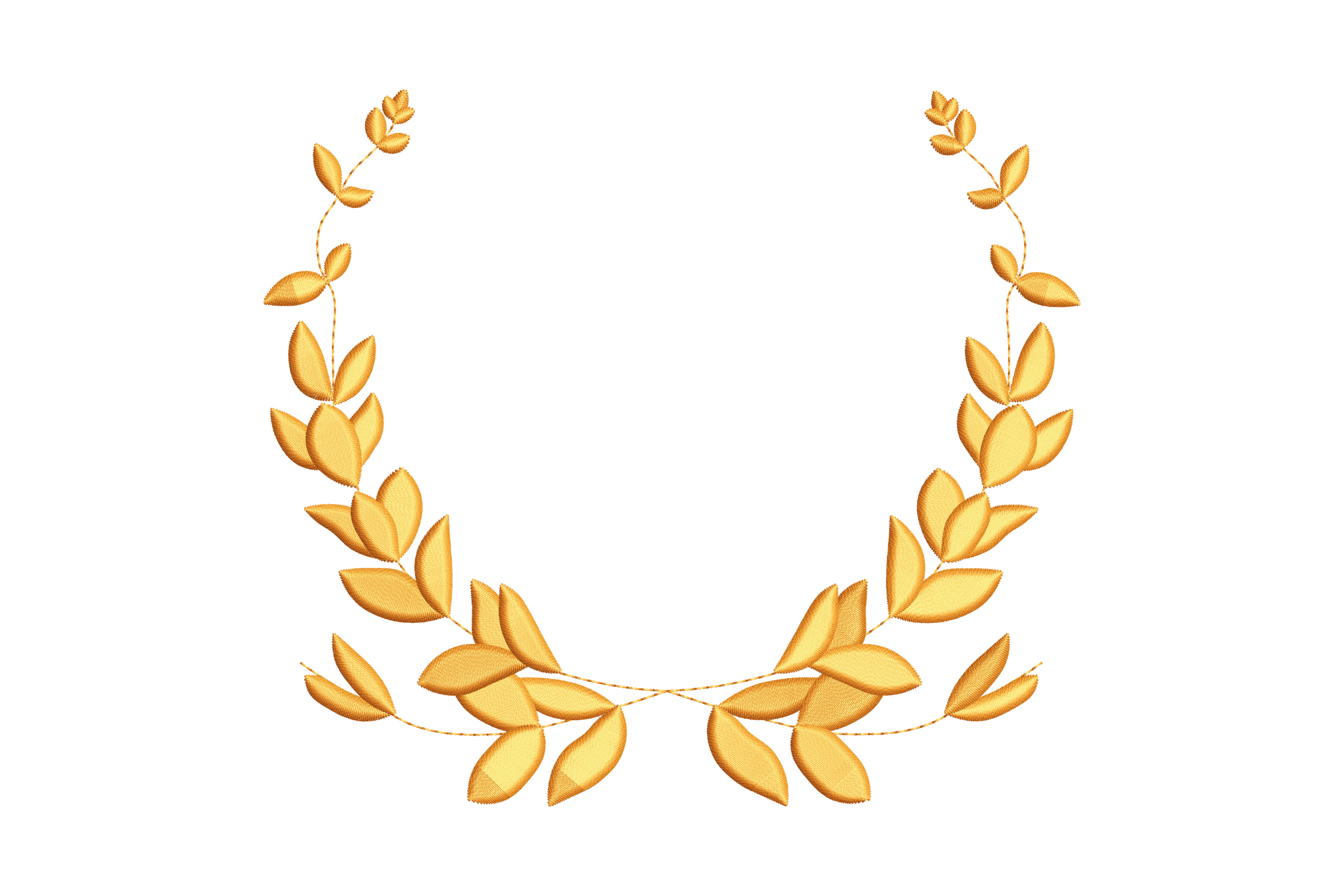 Golden Laurel Embroidery Design