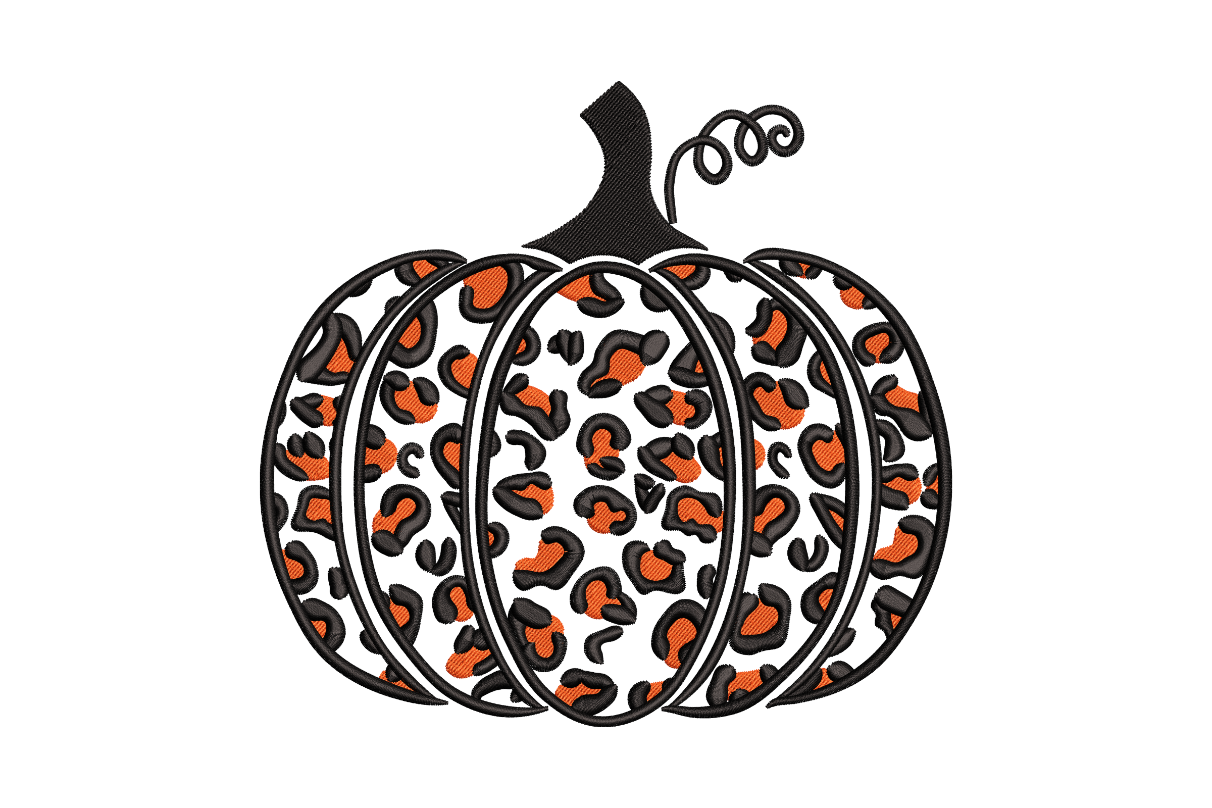 Leopard Pumpkin Embroidery Design