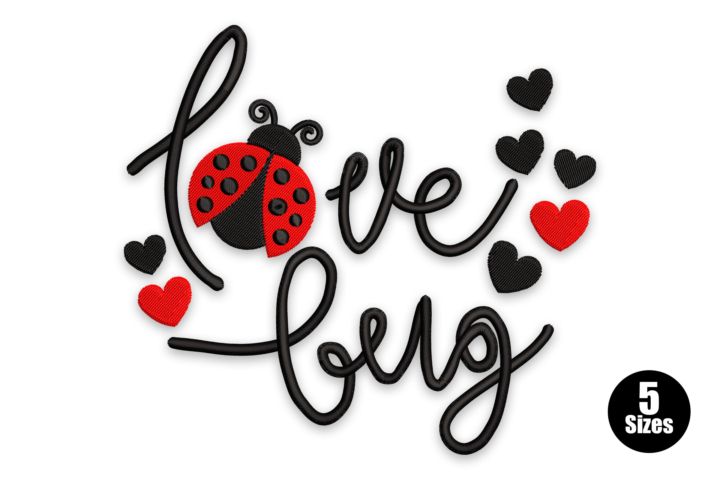 Love Bug Machine Embroidery Design