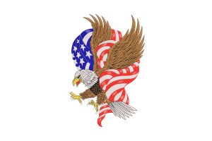 Premium Patriotic Eagle Machine Embroidery Design