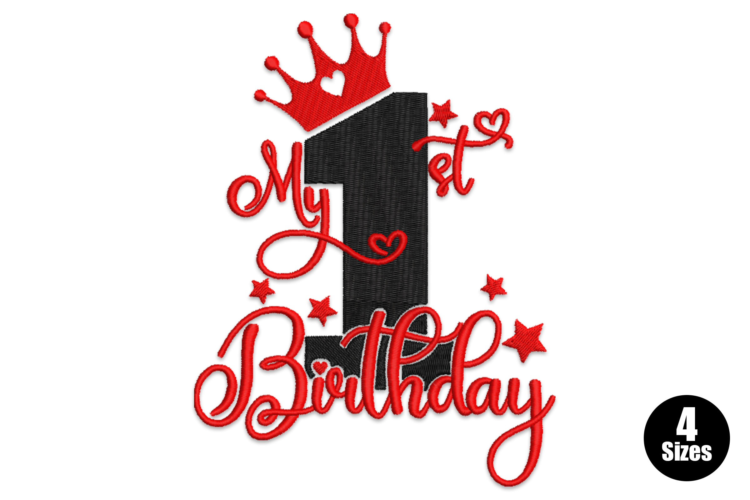 Free My First Birthday Embroidery Design