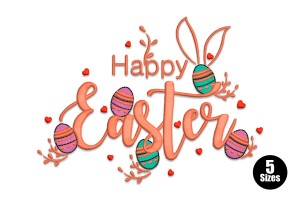 Free Happy Easter Machine Embroidery Design