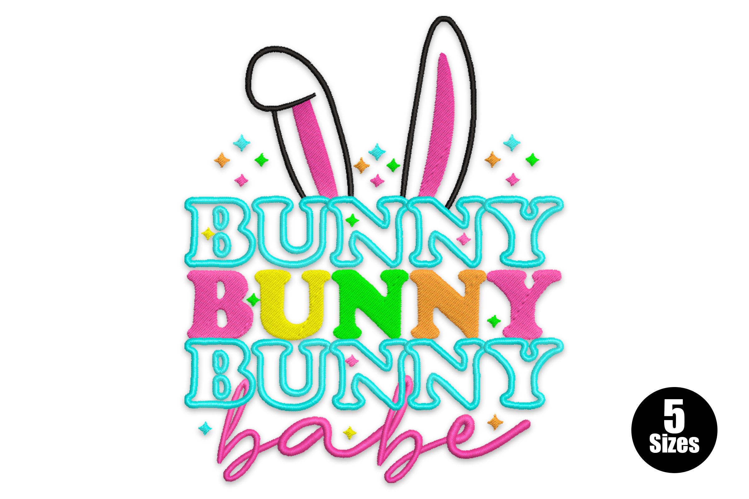 Free Bunny Babe Embroidery Design