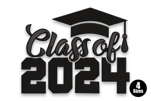 Class of 2024 Embroidery Design Download Free