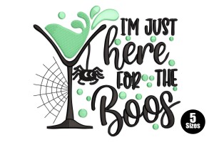 Wine Glass Machine Embroidery Design