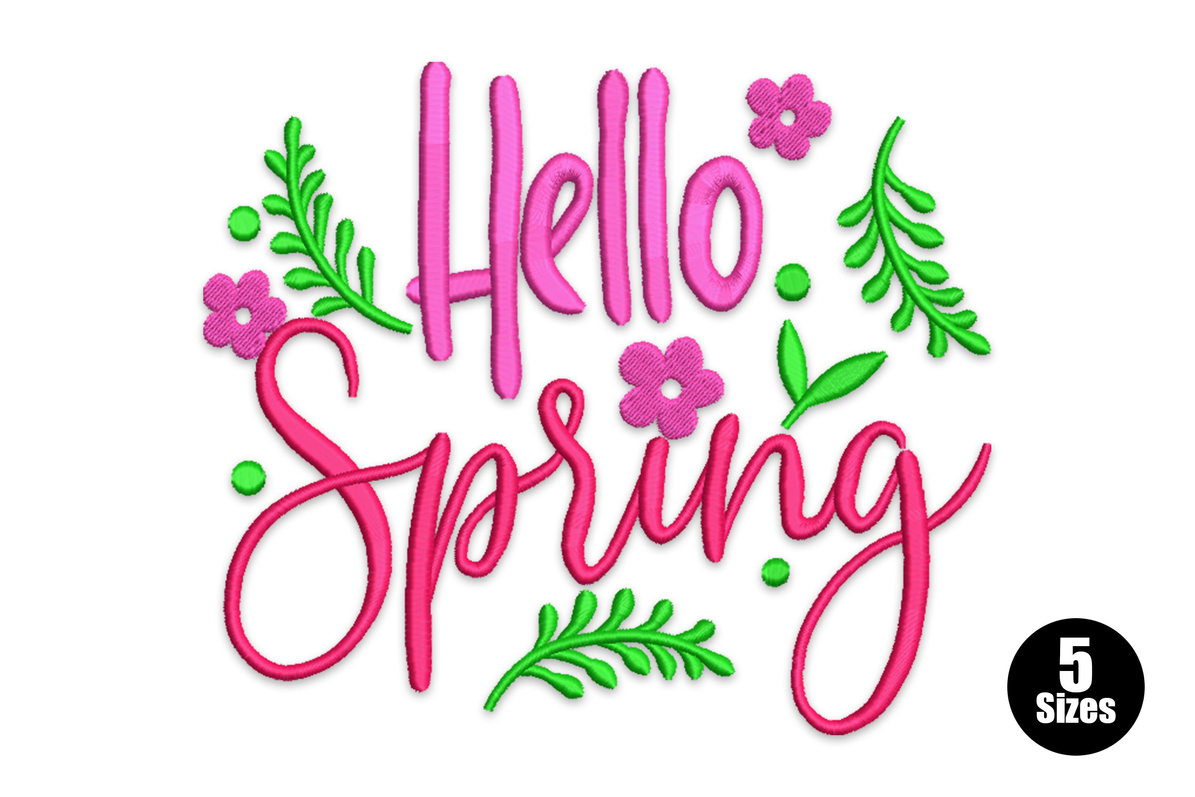 Hello Spring Machine Embroidery Design