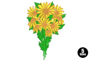 Sunflower Machine Embroidery Design