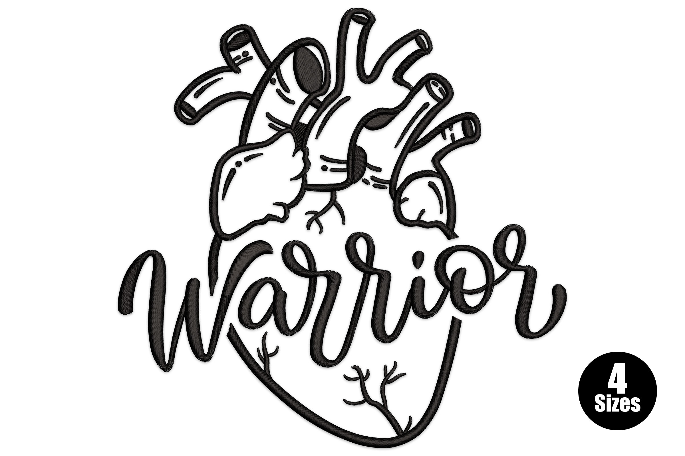 Warrior Embroidery Design