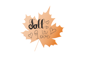 Free Fall in Love Embroidery Design