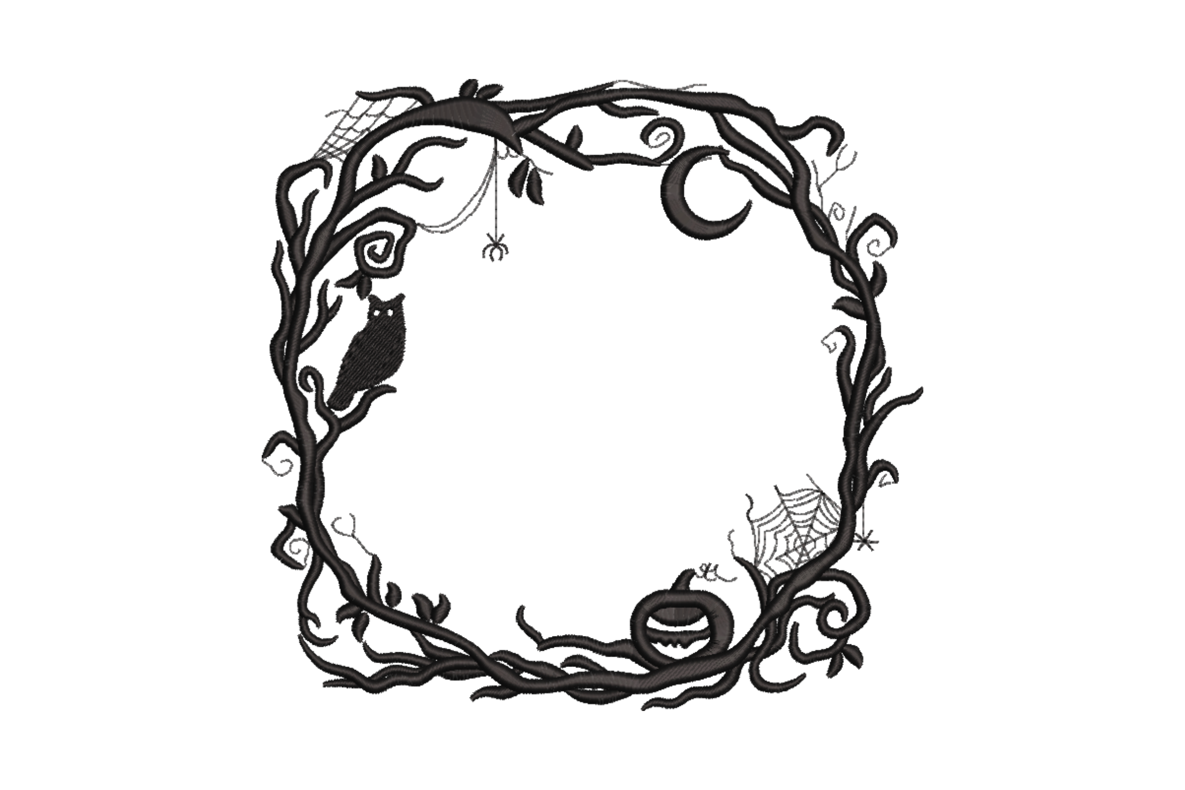 Halloween Frame Embroidery Design