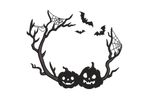 Halloween Wreath Embroidery Design