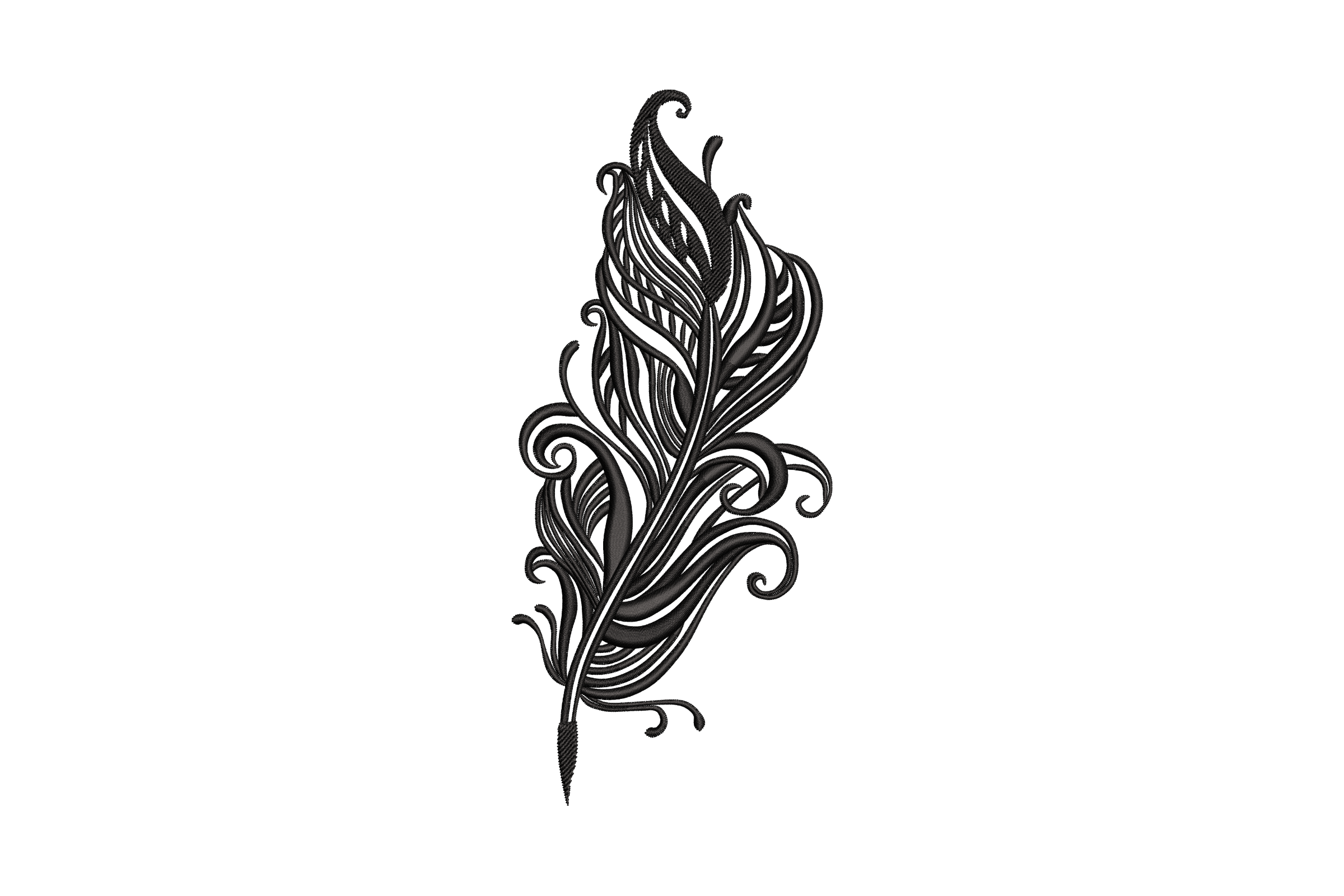 Feather Embroidery Design