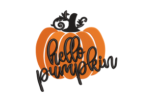 Free Hello Pumpkin Embroidery Design