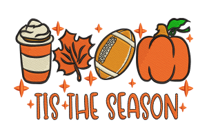 Tis the Season Autumn Embroidery Design