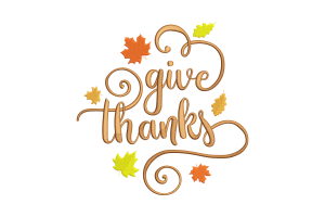 Free Give Thanks Autumn Embroidery Design