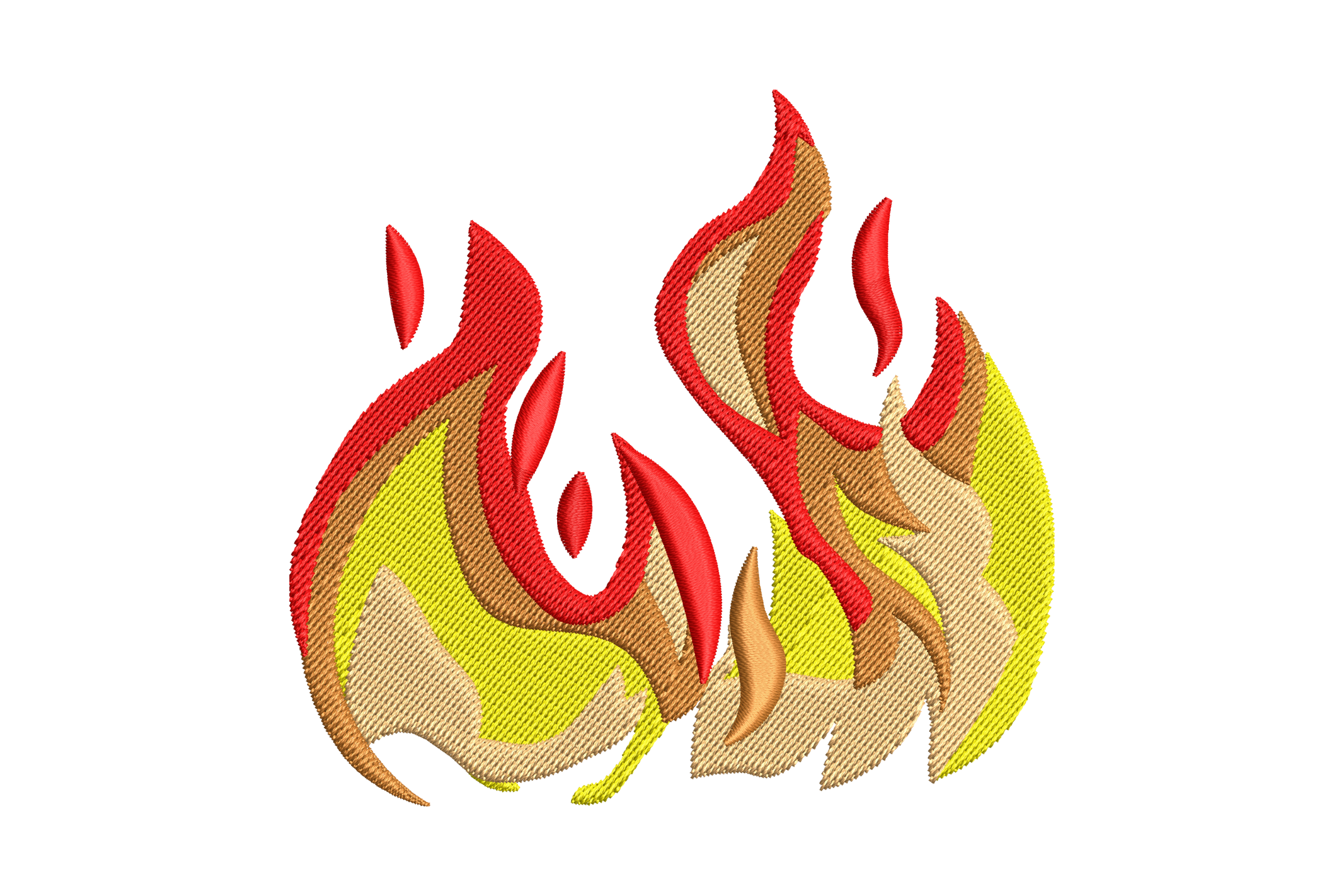 Flaming Fire Embroidery Design