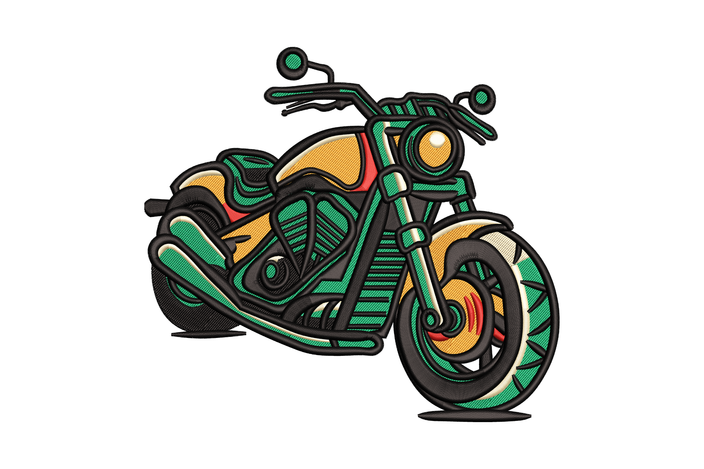 Motorcycle Machine Embroidery Design