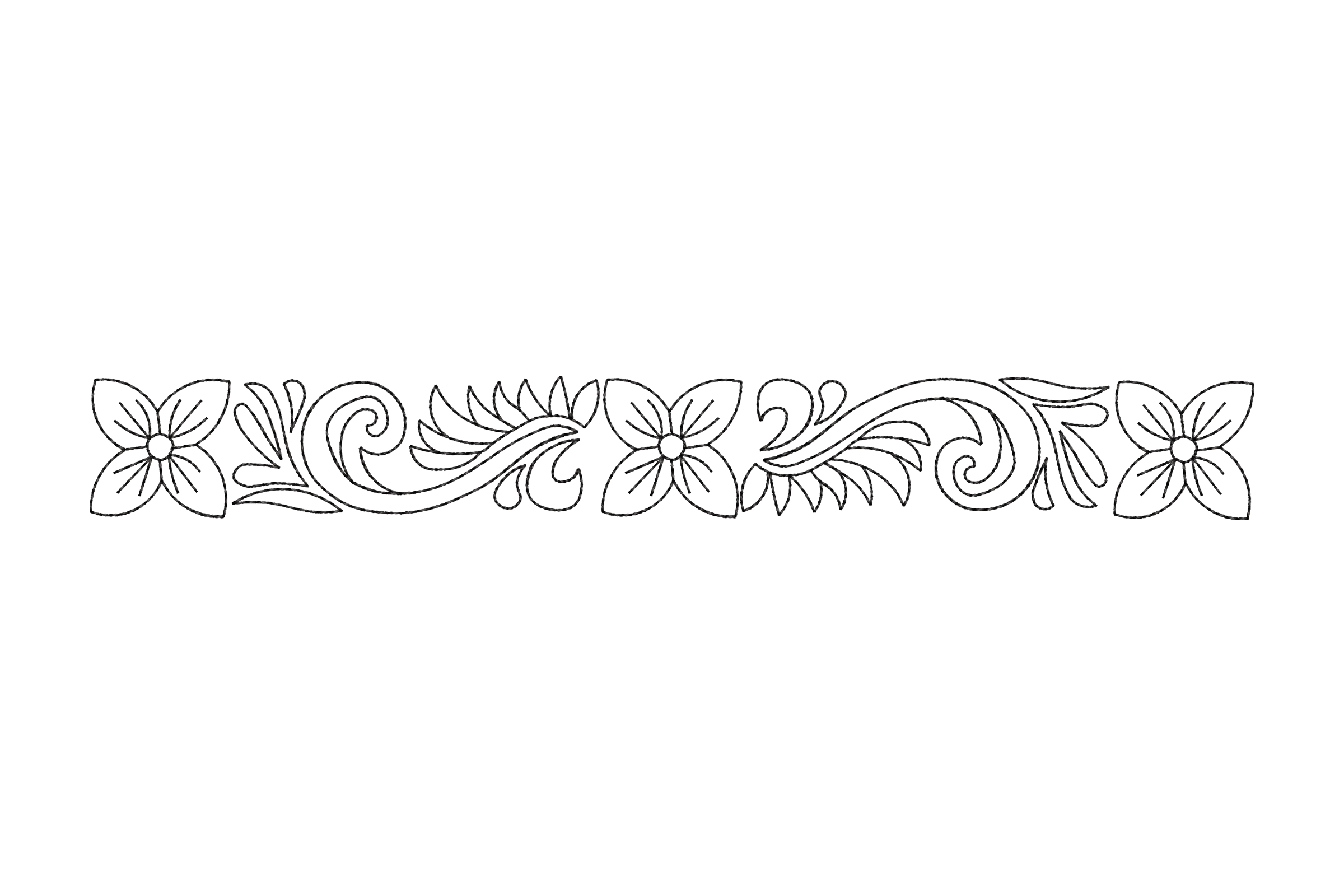 Elegant Floral Border Premium Machine Embroidery Design