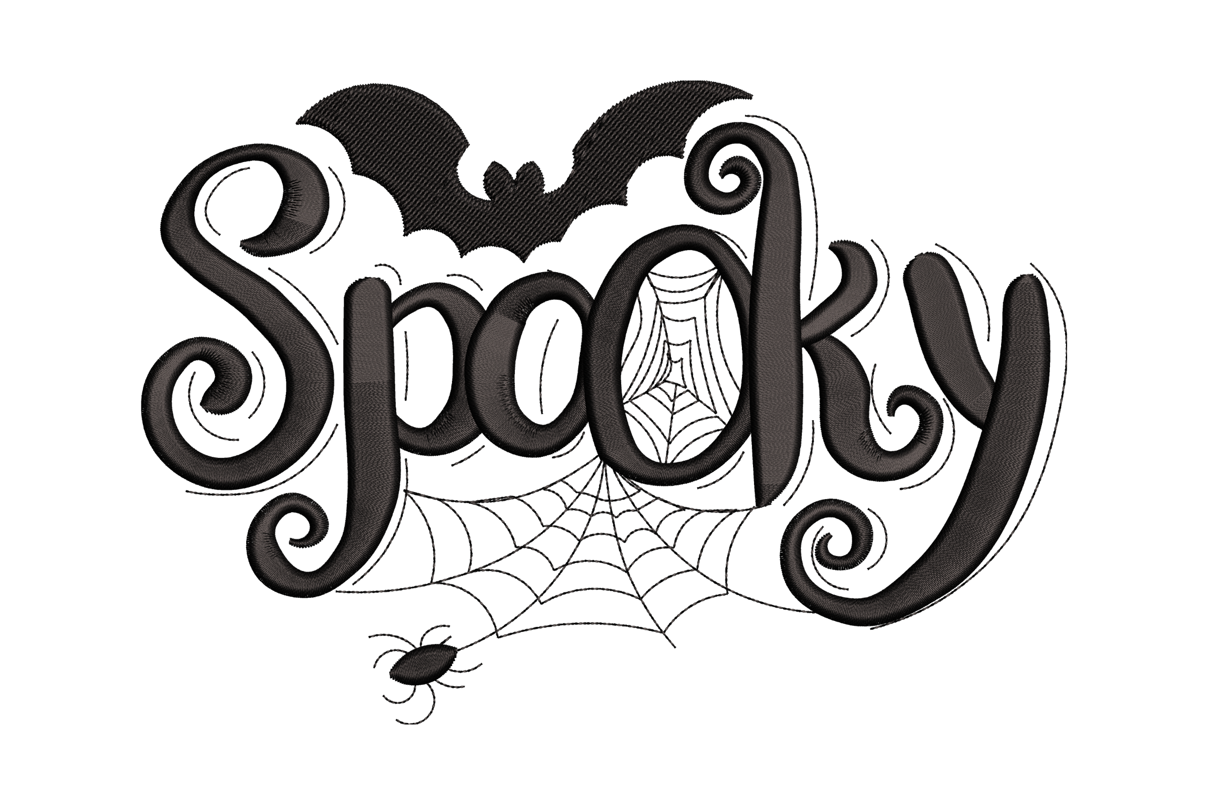 Free Spooky Embroidery Design