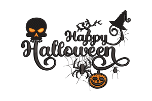 Happy Halloween Embroidery Design