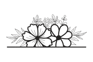 Floral Line Machine Embroidery Design