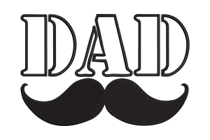 Dad Mustache Embroidery Design