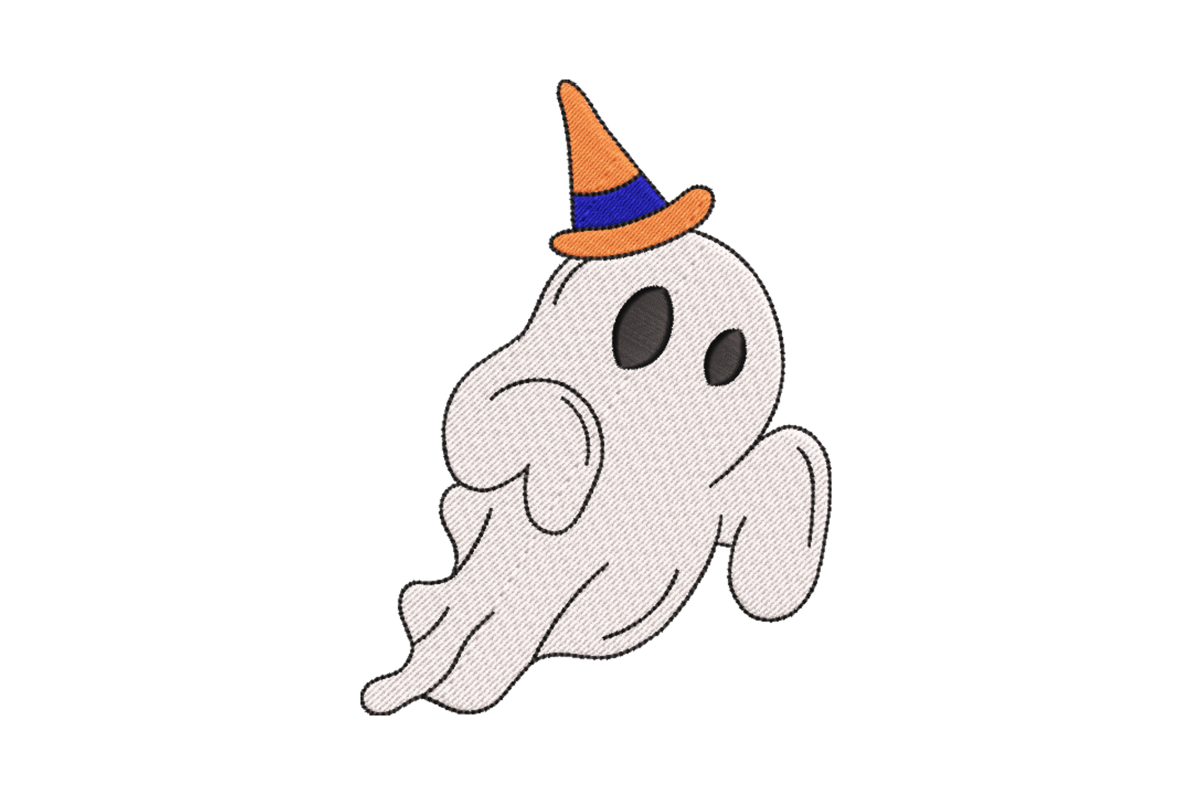 Friendly Halloween Ghost Embroidery Design