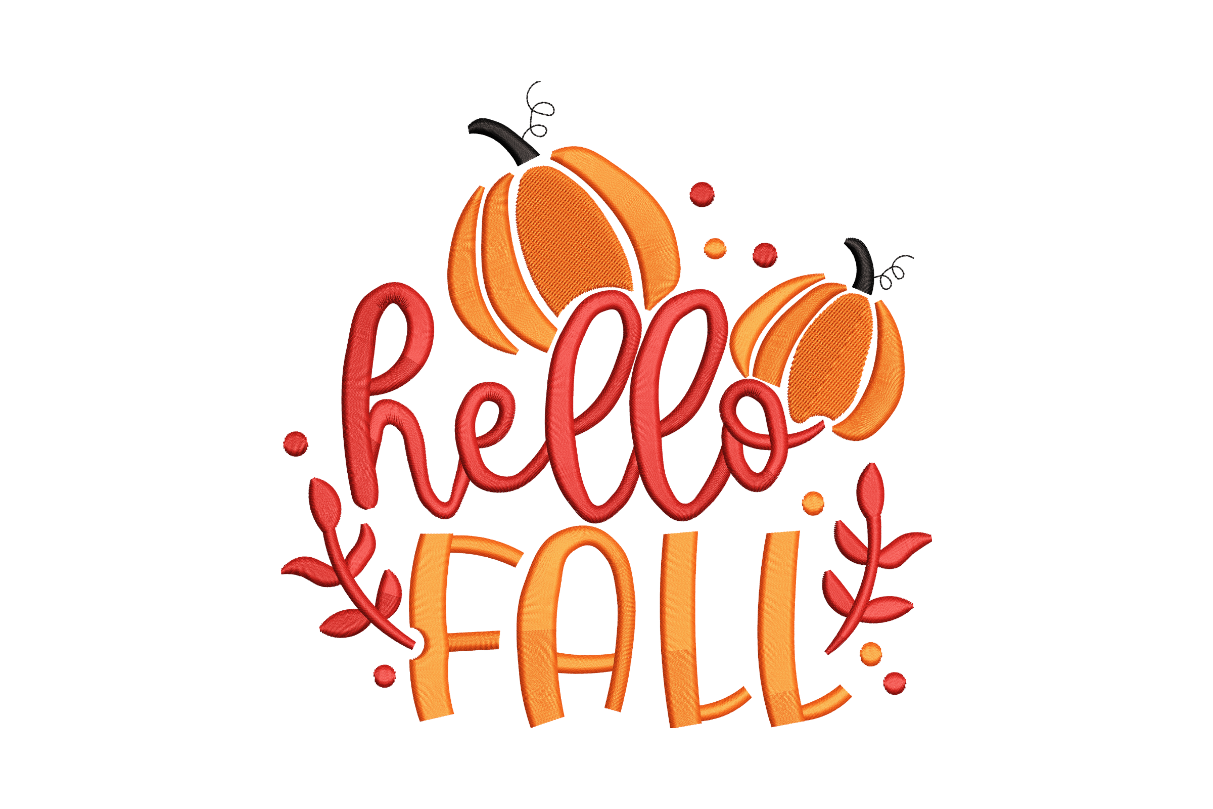 Hello Fall Embroidery Design