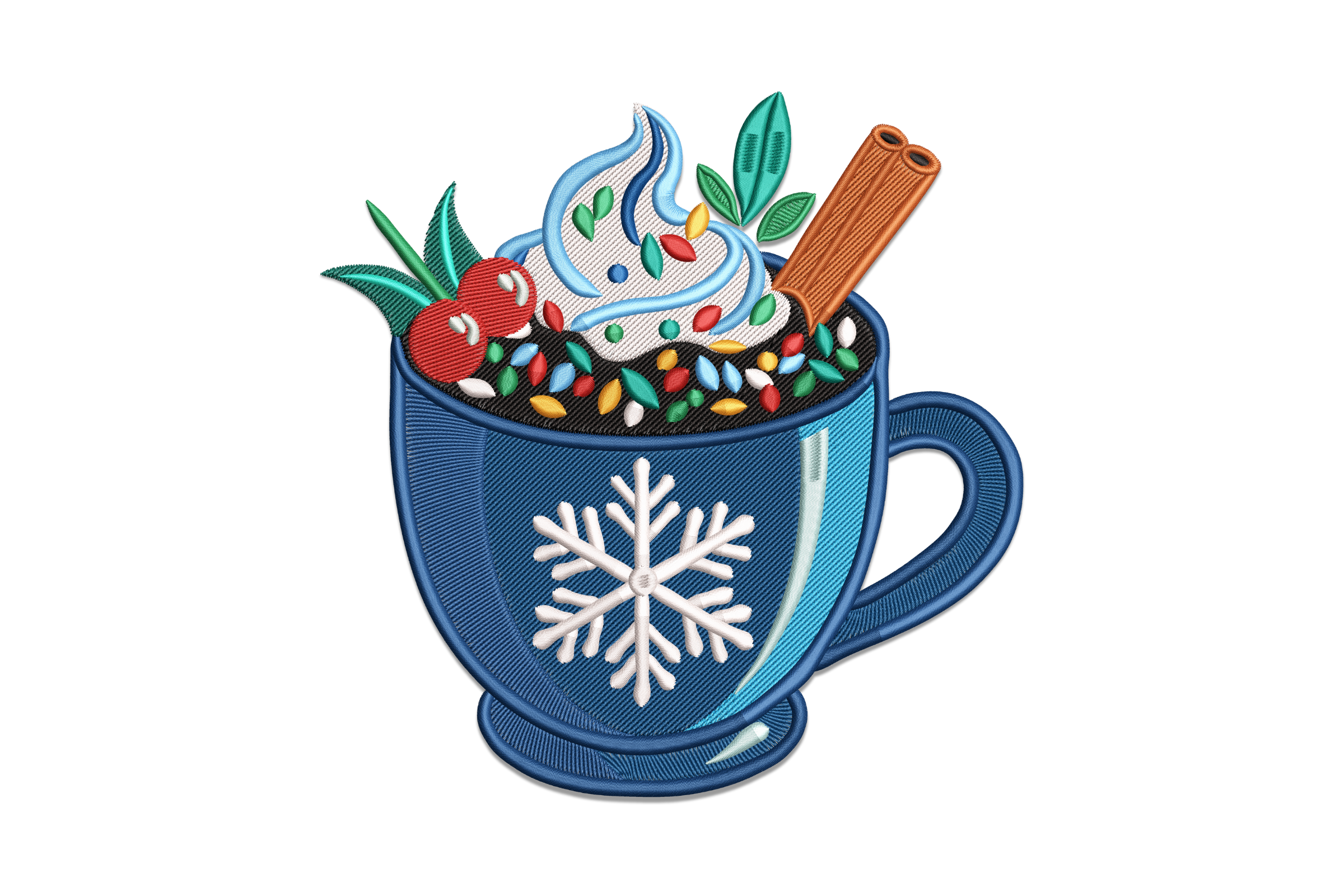 Free Hot Chocolate Cup Machine Embroidery Design