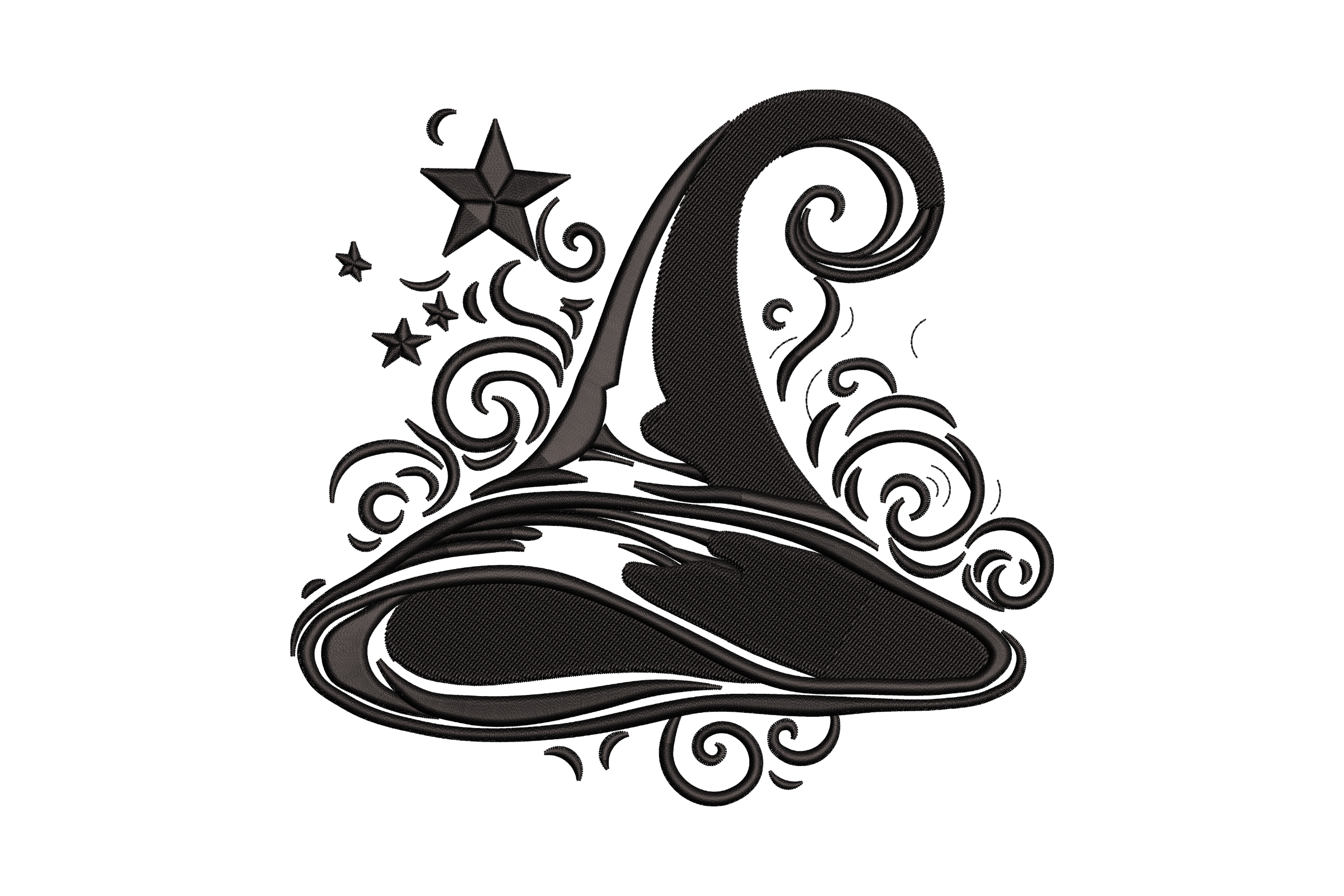 Witch Hat Swirls Machine Embroidery Design