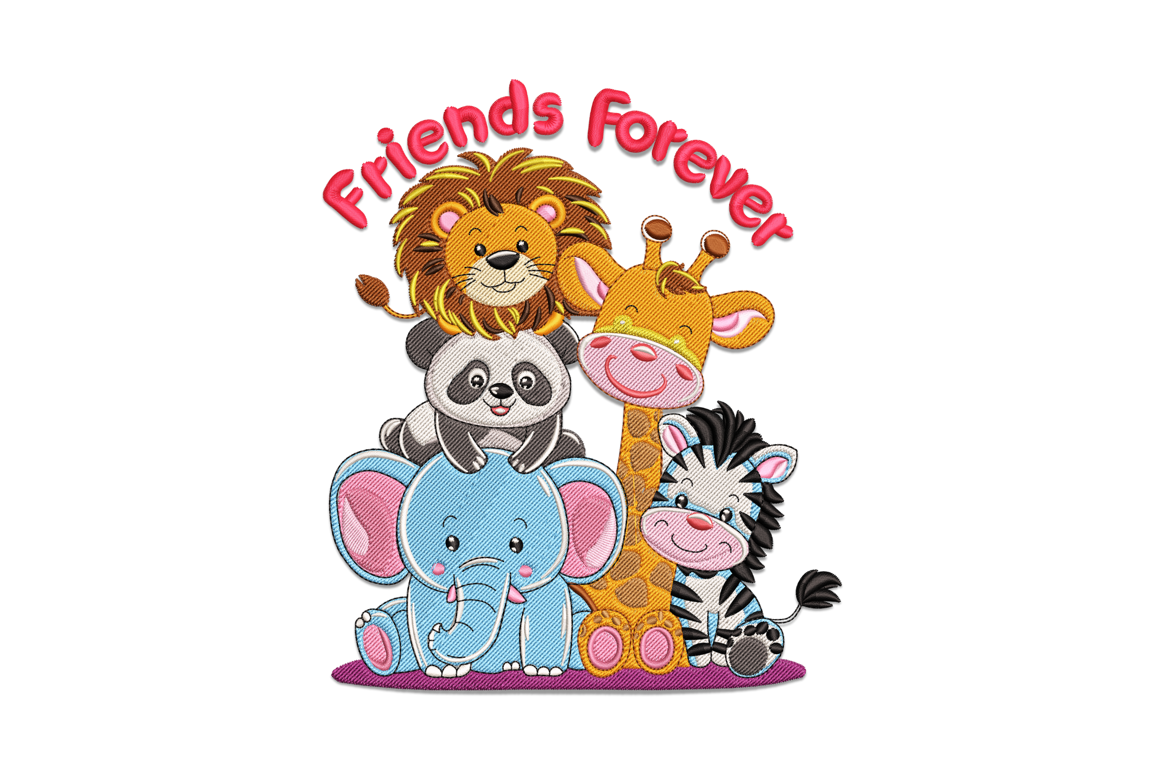 Friends Forever Machine Embroidery Design