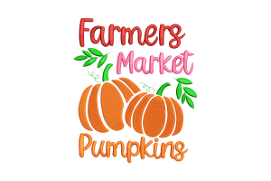 Farmers Market Pumpkins Premium Machine Embroidery Design