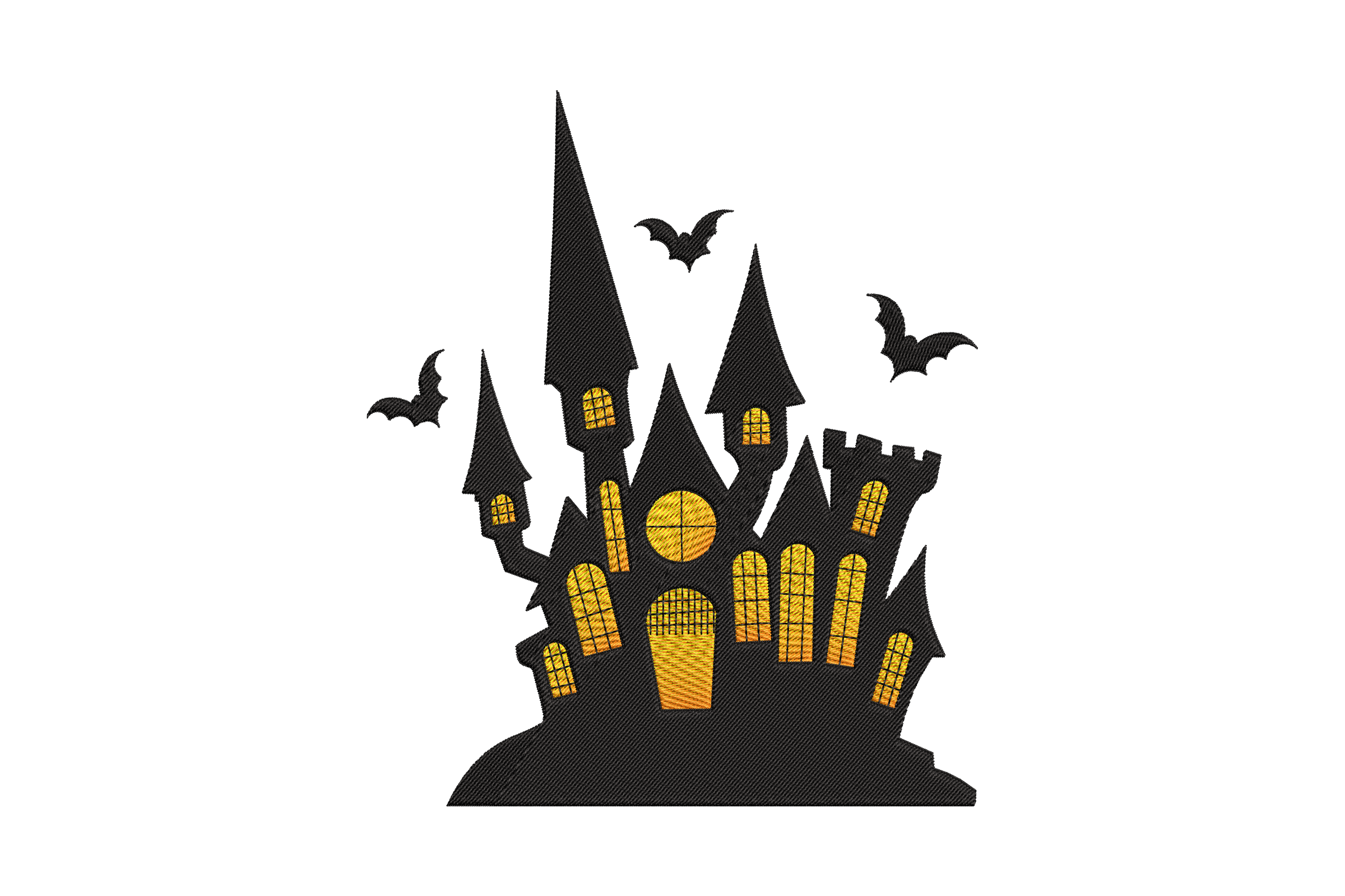 Free Halloween Castle Machine Embroidery Design