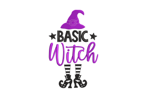 Basic Witch Halloween Machine Embroidery Design