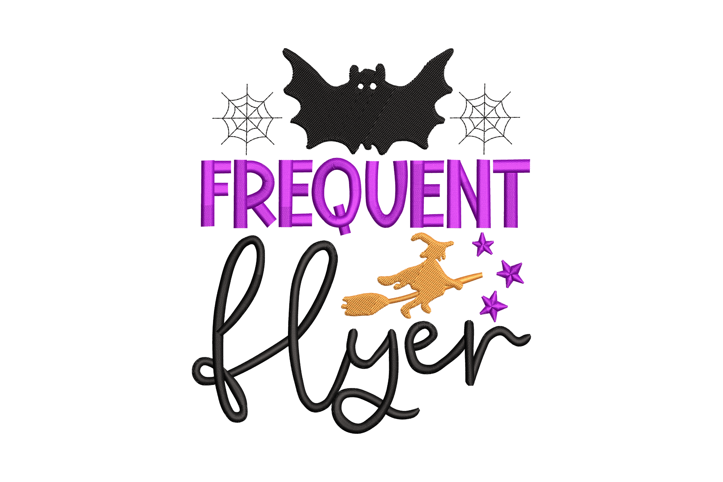 Frequent Flyer Halloween Embroidery Design