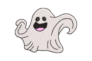 Happy Ghost Machine Embroidery Design