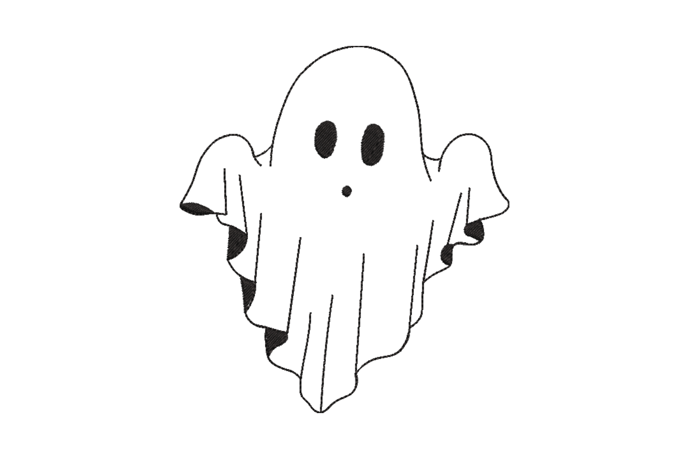 Classic Ghost Embroidery Design