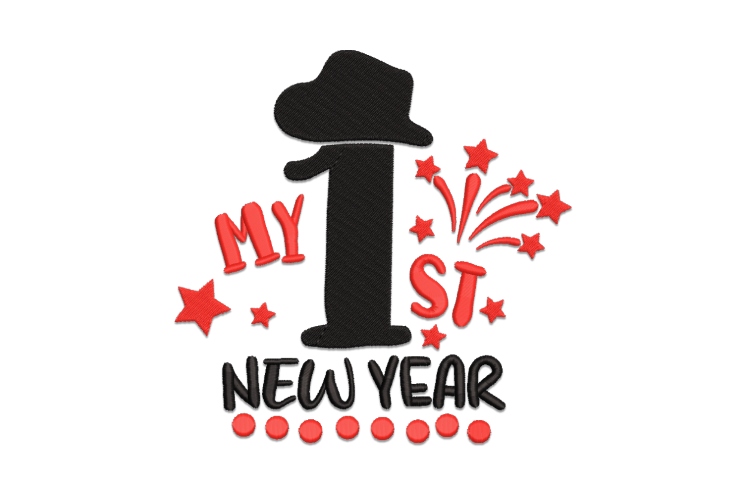 My 1st New Year Free Machine Embroidery Design Free Download