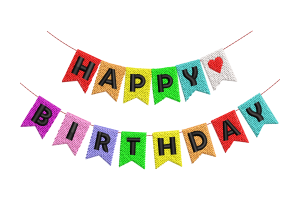 Happy Birthday Machine Embroidery Design