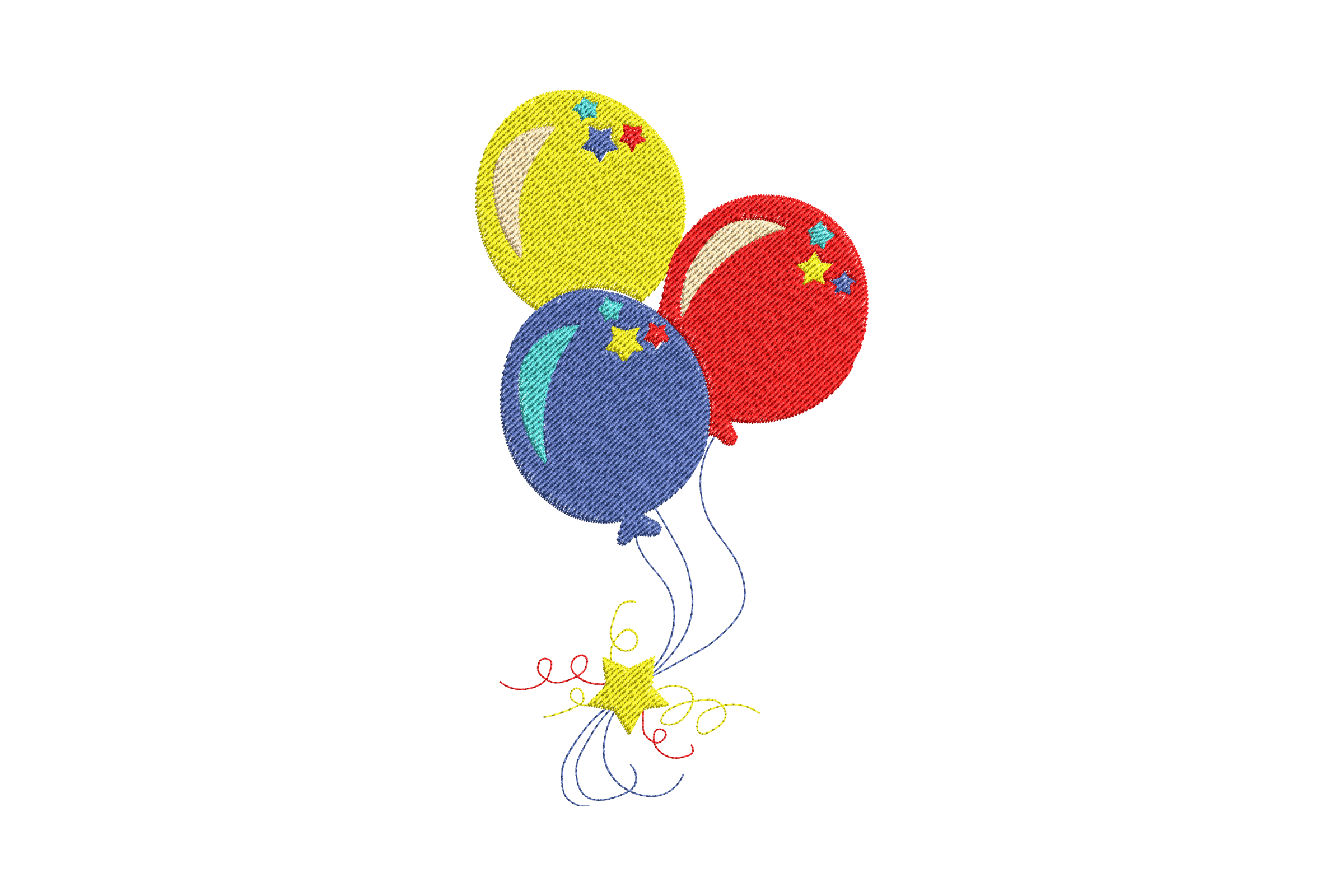 Free Colorful Balloon Embroidery Design