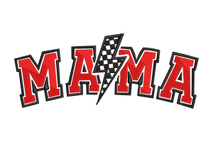 MAMA Lightning Bolt Embroidery Design