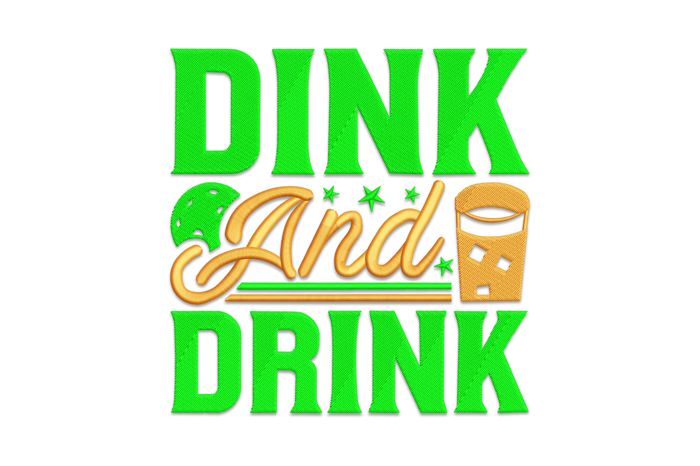 Drink And Drink Embroidery Design