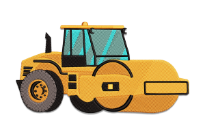 Free Steamroller Embroidery Design