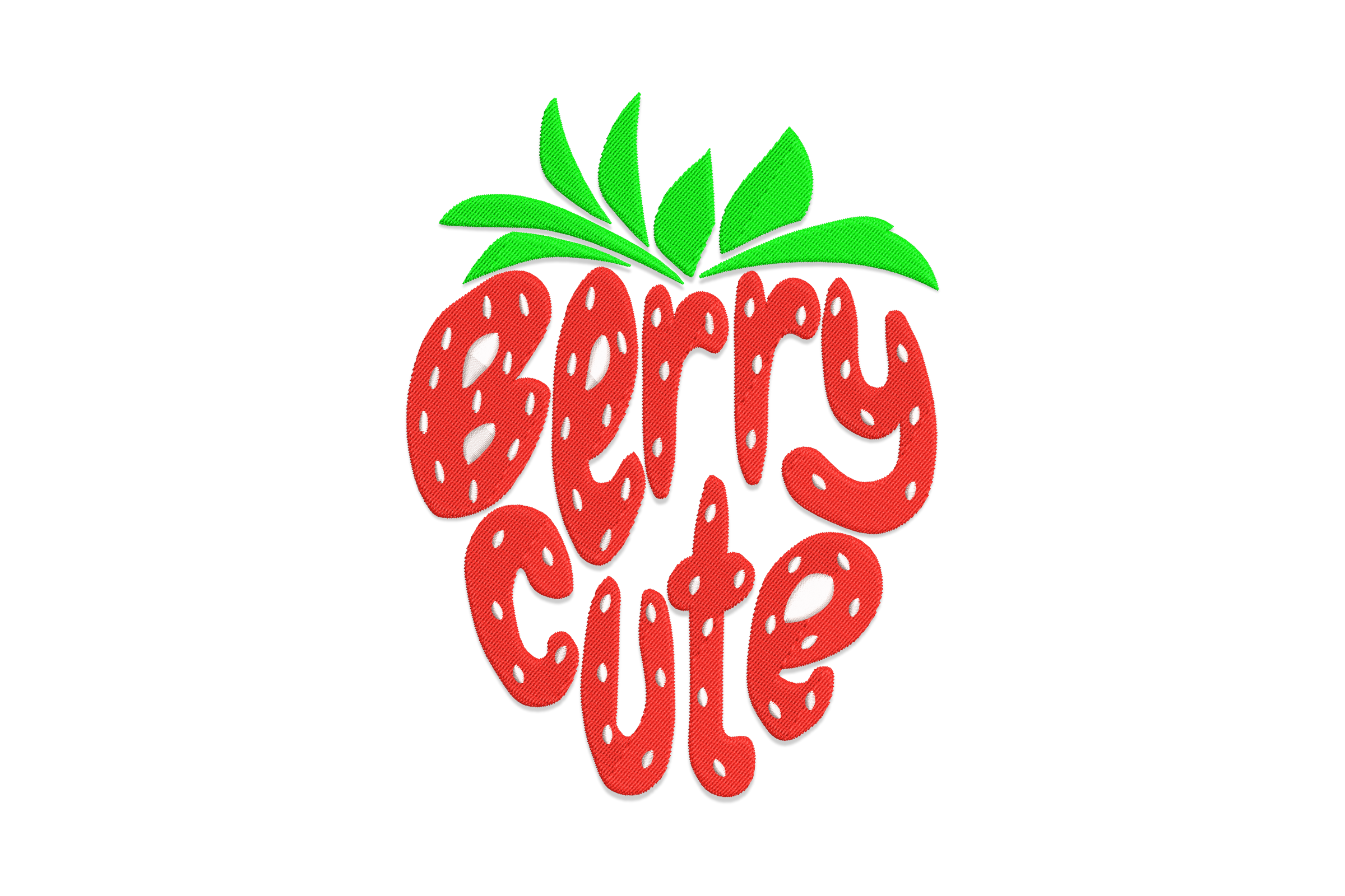 Berry Cute Strawberry Embroidery Design