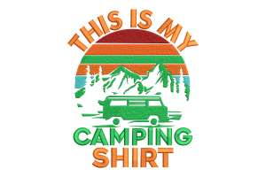 This is My Camping Shirt Embroidery Design